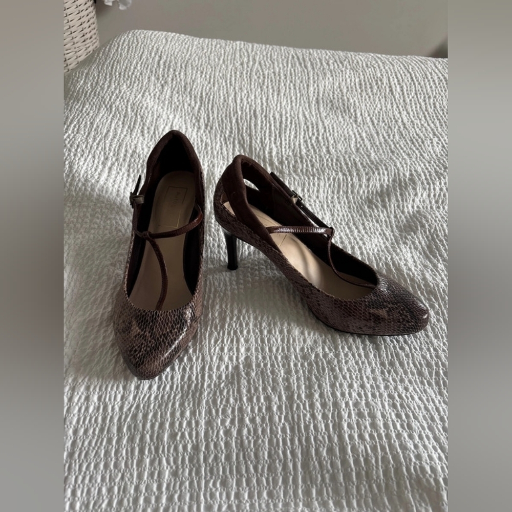 Autograph Brown Snakeskin Heels